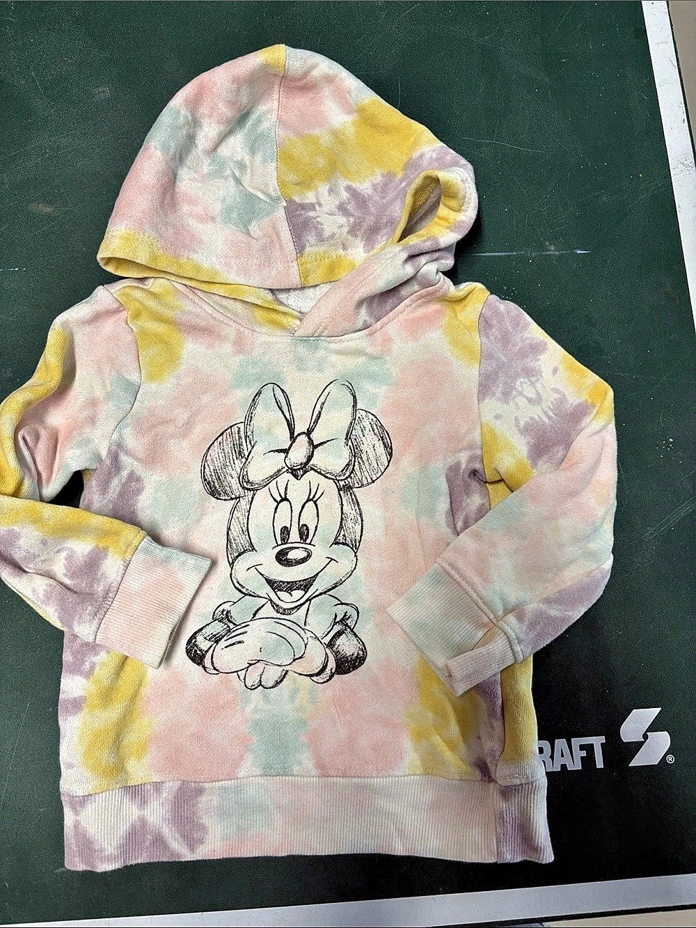 Disney Junior Minnie Mouse Pastel Tie-Dye Hoodie Girls 2T